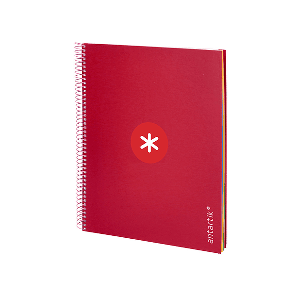 Caderno espiral liderpapel din a4 antartik capa forrada 120 f 100 gr pautado 5 bandas cor framboesa 4