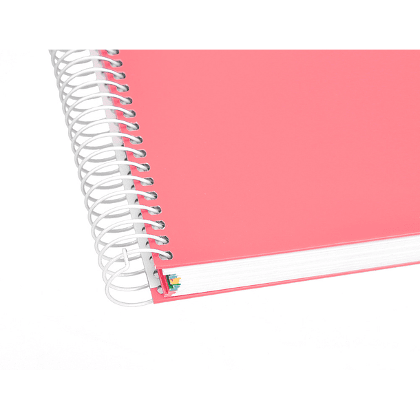 Caderno espiral liderpapel din a5 antartik capa forrada 120 f 100 gr quadricula 5 mm 5 bandas cor coral 8