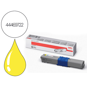 Toner oki laser mc562/c511 amarelo 5000 paginas