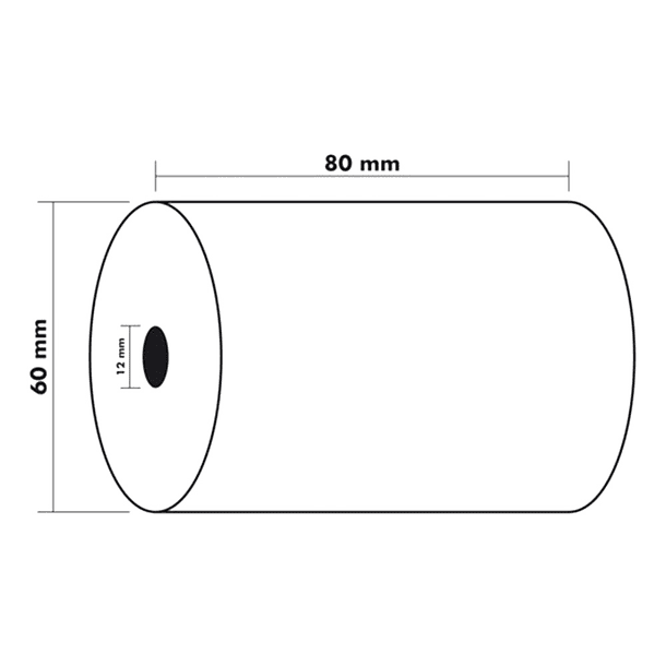 Rolo calculadora exacompta termico 80 mm x 60 mm 48 g/m2 6