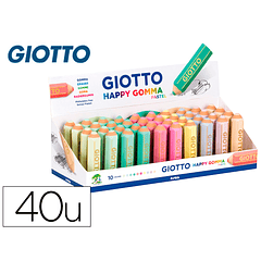 Borracha giotto happy gomma pastel forma de lapis