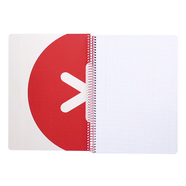 Caderno espiral liderpapel din a5 antartik capa dura 80 f 100 gr quadricula 5mm com margem cor framboesa 5