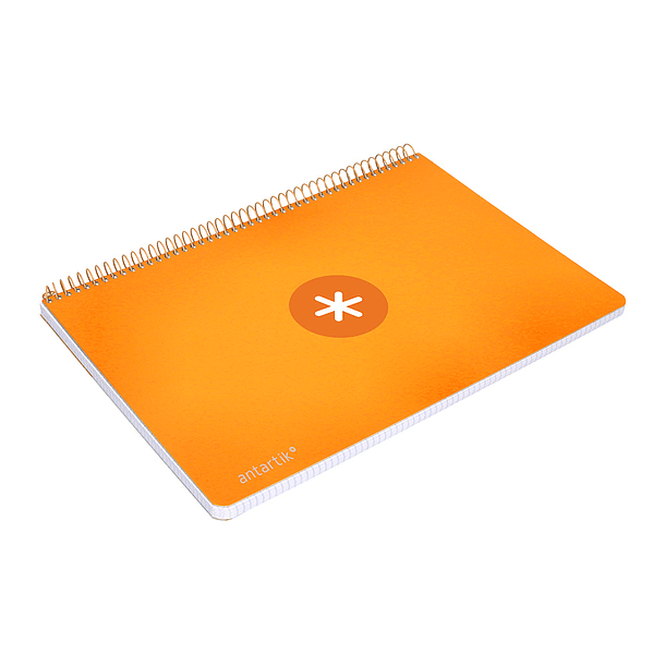 Caderno espiral liderpapel din a5 antartik capa dura 80 f 100 gr quadricula 5mm com margem cor mostarda 6