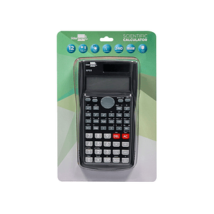 Calculadora liderpapel cientifica xf33 12 digitos 240 funcoes com tampa solar e pilhas cor preto 156x85x20 mm