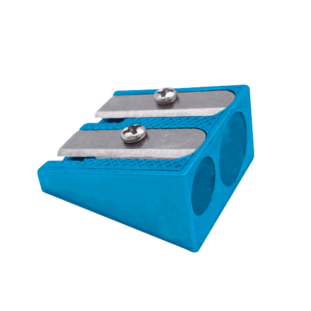 Apara lapis liderpapel metalico 2 usos cor azul 3