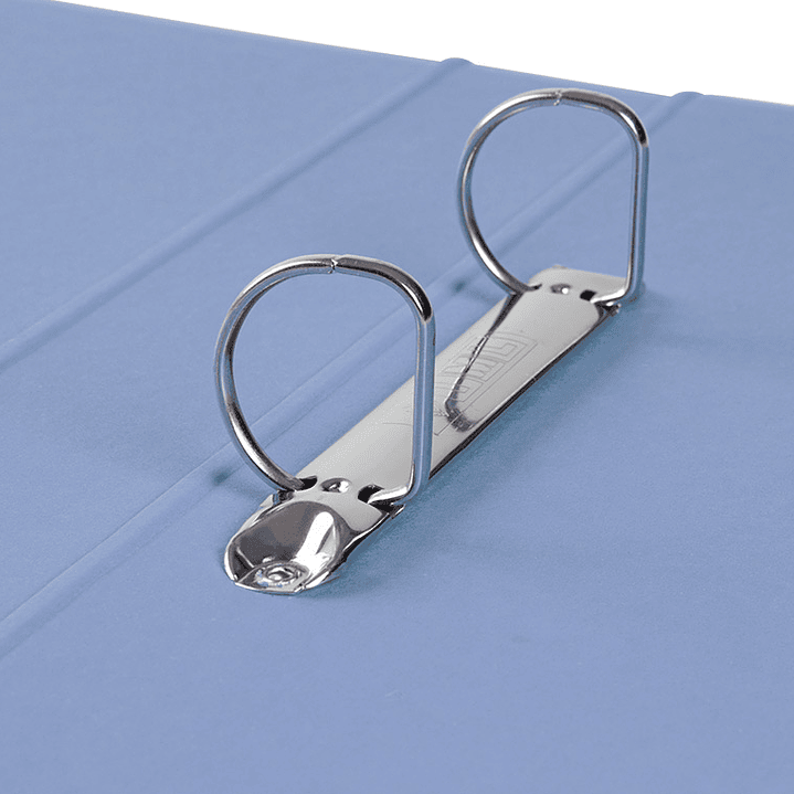 Pasta de arquivo liderpapel color system cartao forrado din a4 2 aneis 25 mm mistos com oculo e porta etiquetas celeste 7