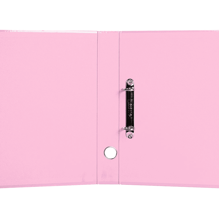 Pasta de arquivo liderpapel color system cartao forrado din a4 2 aneis 25 mm mistos com oculo e porta etiquetas rosa 3