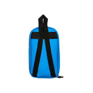 Estojo escolar antartik forma de mochila com bolso e 4 departamentos cor azul 230x50x120 mm