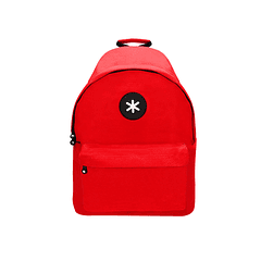 Mochila para portatil 14,1\&quot; antartik com pega e bolsos com fecho cor vermelho 310x160x410 mm