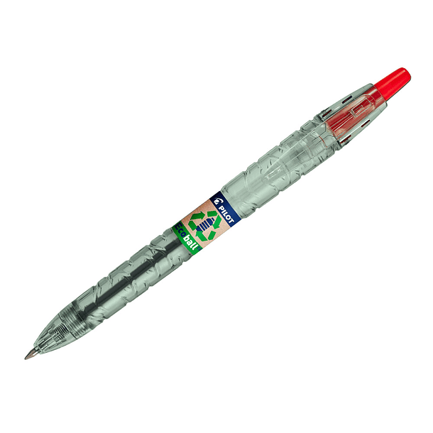 Esferografica pilot ecoball plastico reciclado tinta de oleo ponta de esfera 1 mm cor vermelho 3