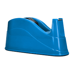 Desenrolador de secretaria q-connect plastico para fitas de 66 mt cor azul 220x100x70 mm