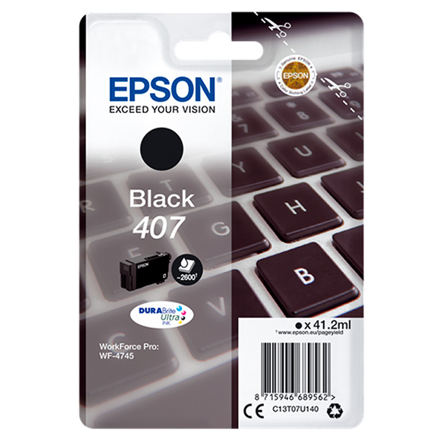 Tinteiro epson 407l clavier wf-4745 series preto 2900 paginas 2