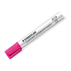 Marcador staedtler lumocolor 351 para quadro branco ponta redonda 2 mm cor rosa