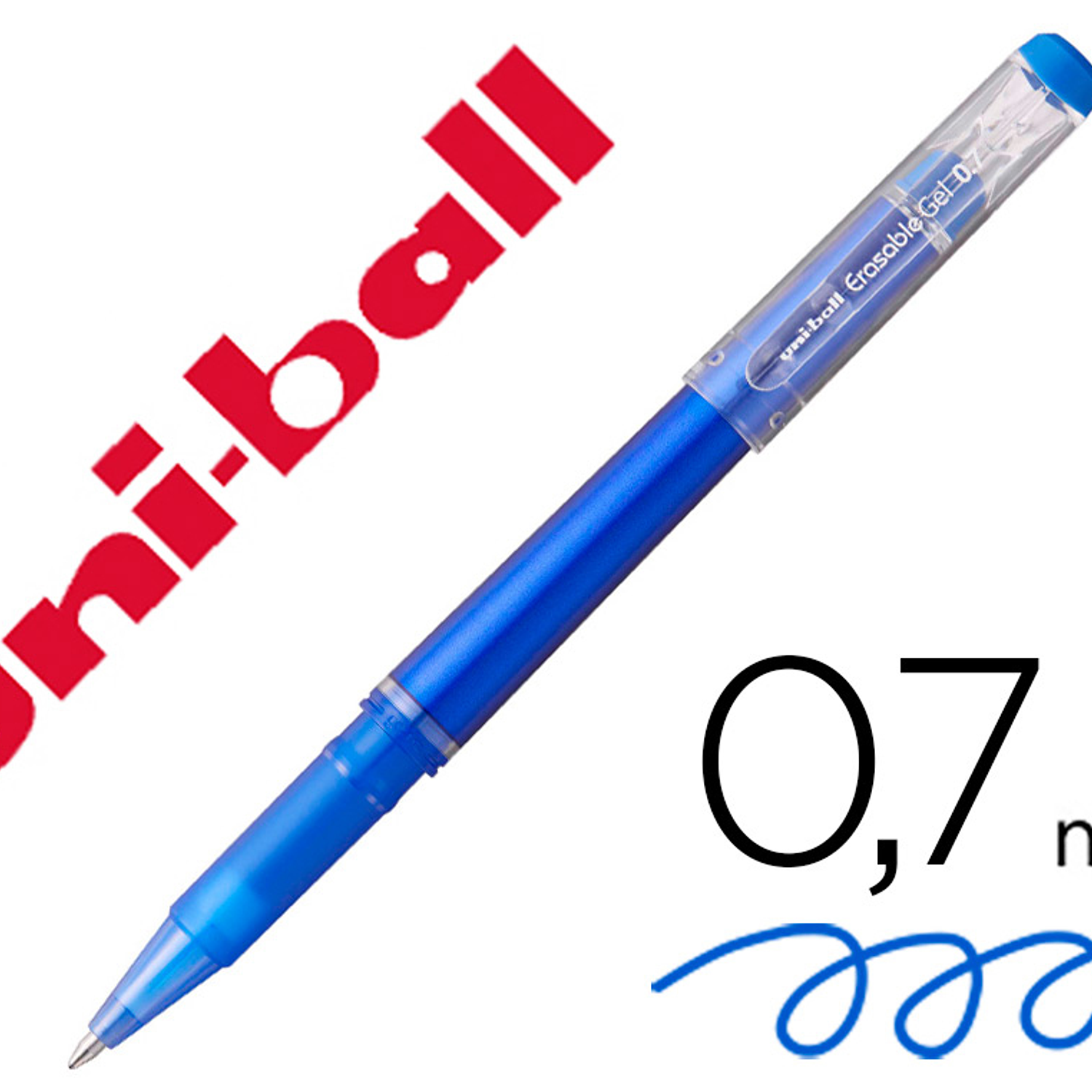 Marcador uni-ball roller uf-222 tinta gel apagavel 0,7 mm azul 1