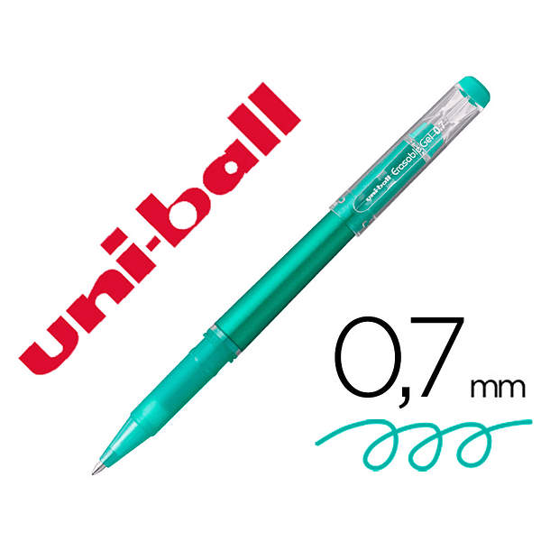 Marcador uni-ball roller uf-222 tinta gel apagavel 0,7 mm verde 2