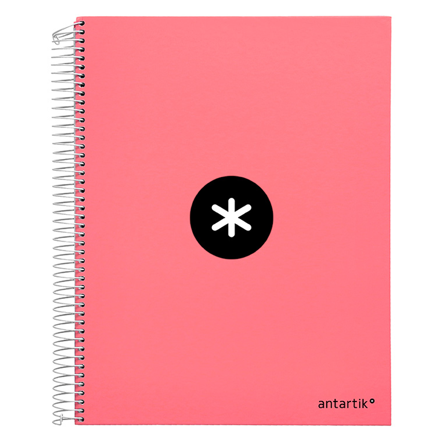 Caderno espiral liderpapel din a4 antartik capa forrada 120 f 100 gr liso 5 bandas cor coral 1