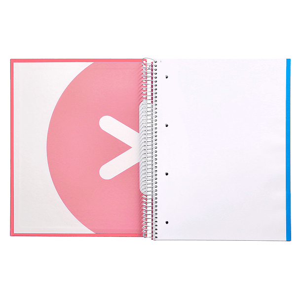 Caderno espiral liderpapel din a4 antartik capa forrada 120 f 100 gr liso 5 bandas cor coral 8