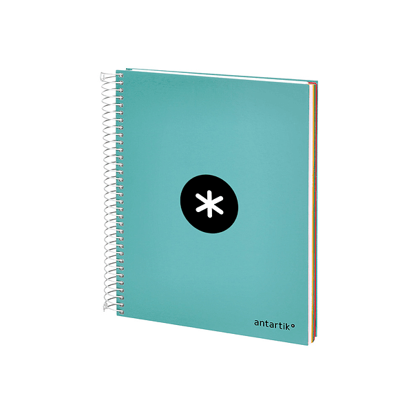 Caderno espiral liderpapel din a5 antartik capa forrada 120 f 100 gr pautado 5 mm 5 bandas cor menta 3