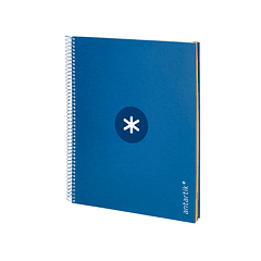 Caderno espiral liderpapel din a4 antartik capa forrada 120 f 100 gr quadricula 5mm 5 bandas cor azul escuro