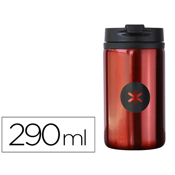 Copo antartik aco inoxidavel com tampa dosificadora de seguranca e base acolchoada 290 ml cor vermelho 2