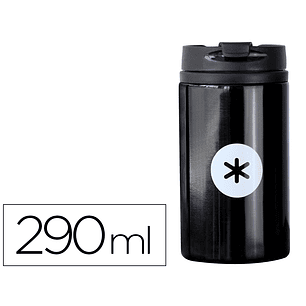 Copo antartik aco inoxidavel com tampa dosificadora de seguranca e base acolchoada 290 ml cor preto