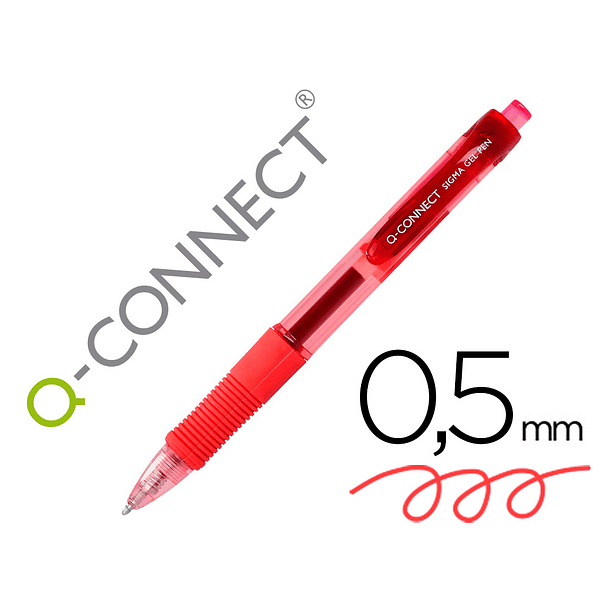 Esferografica q-connect sigma retratil 0,5 mm cor vermelho 1