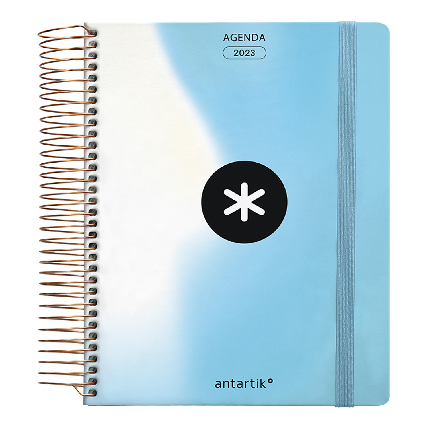 Agenda antartik 2023 semana vista 100 gr com envelope marcador paginas e 3 folhas de autocolantes celeste 160x215 mm 3