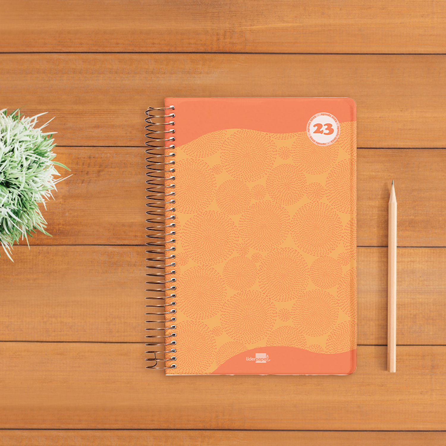 Agenda espiral liderpapel classic a5 2023 semana vista capa polipropileno papel 70 gr cor laranja 11