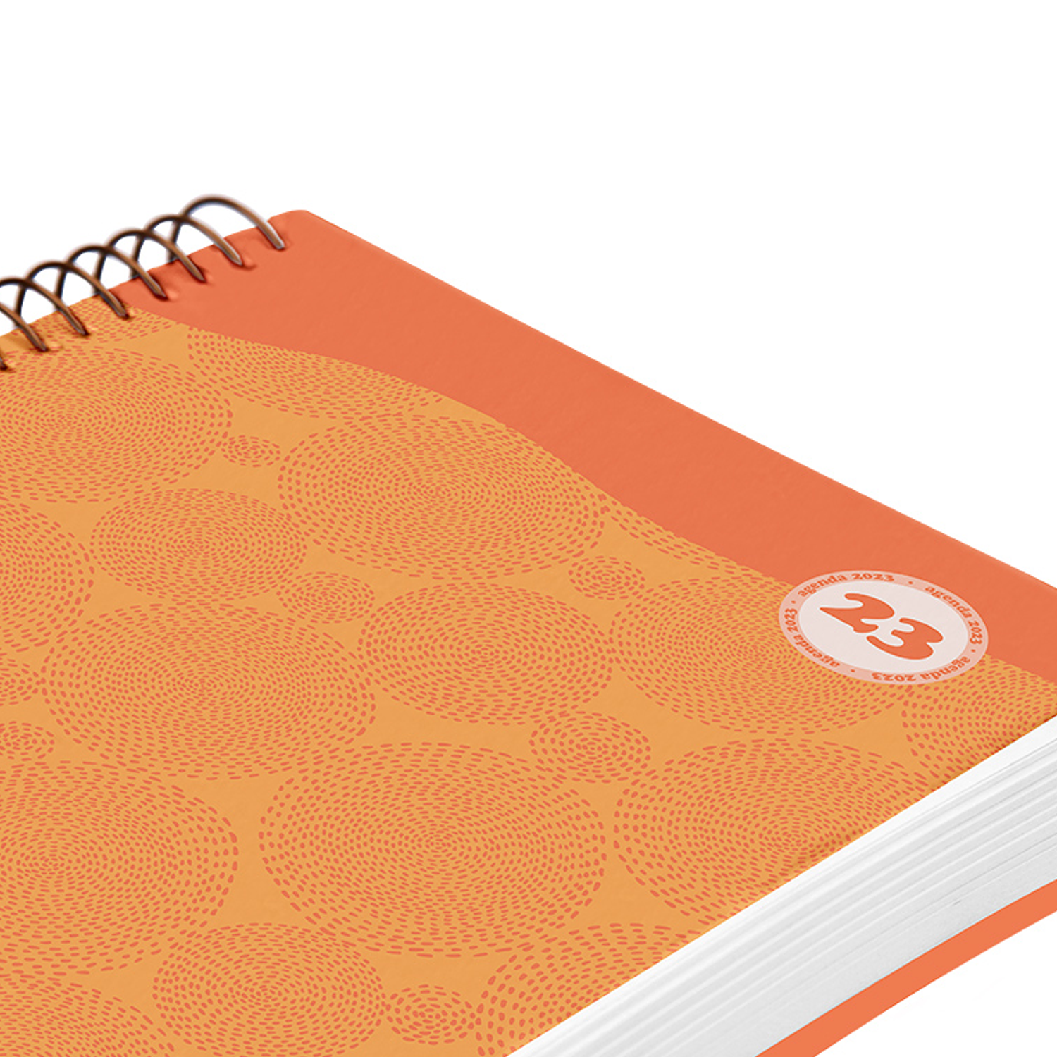 Agenda espiral liderpapel classic a5 2023 semana vista capa polipropileno papel 70 gr cor laranja 5