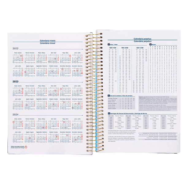 Agenda espiral liderpapel gazi a5 2023 semana vista capa polipropileno papel 70 gr paris 9