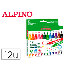 Rotulador alpino stamper duo caja de 12 unidades colores surtidos