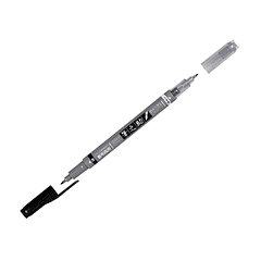 Rotulador tombow fudenosuke tinta base de agua doble punta blanda color gris/negro