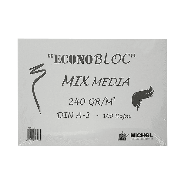 Bloc dibujo multitecnicas michel econobloc mix media din a3 encolado 100 hojas 240 gr 297x420 mm 2