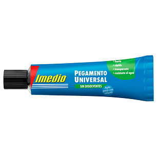 Pegamento imedio universal sin disolventes transparente banda azul 35 ml