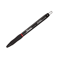 Boligrafo sharpie retractil tinta gel punta 0,7 mm color rojo