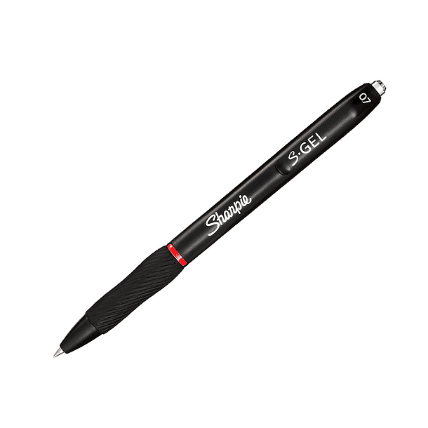 Boligrafo sharpie retractil tinta gel punta 0,7 mm color rojo 4