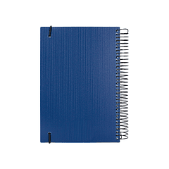 Agenda espiral liderpapel olbia 15x21 cm 2023 semana vista capa polipropileno metalizado azul papel 60 gr