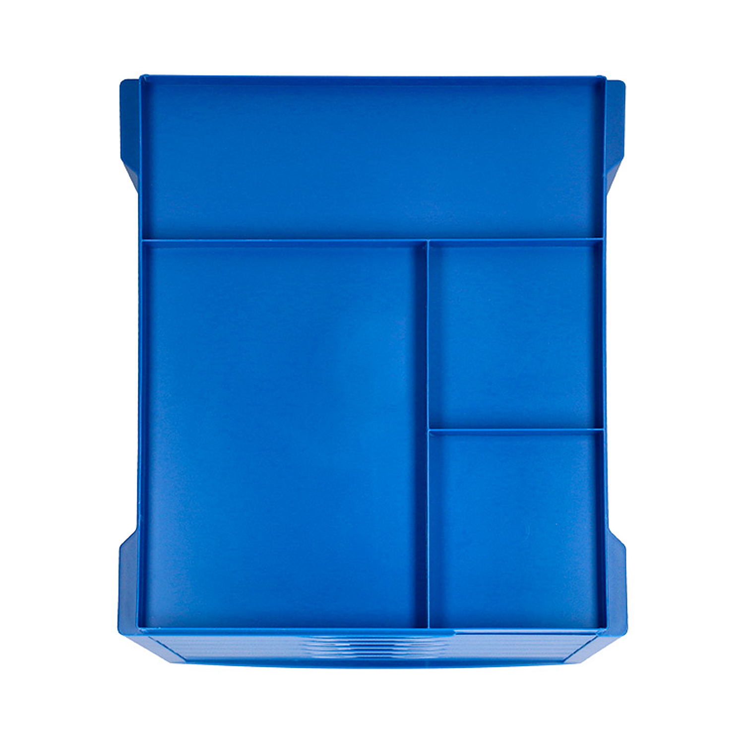 Ficheiro gavetas de secretaria q-connect bandeja organizadora superior 6 gavetas cor azul opaco 350x255x280 mm 6