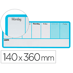 Planificador semanal nobo magnetico cor azul 140x360 mm