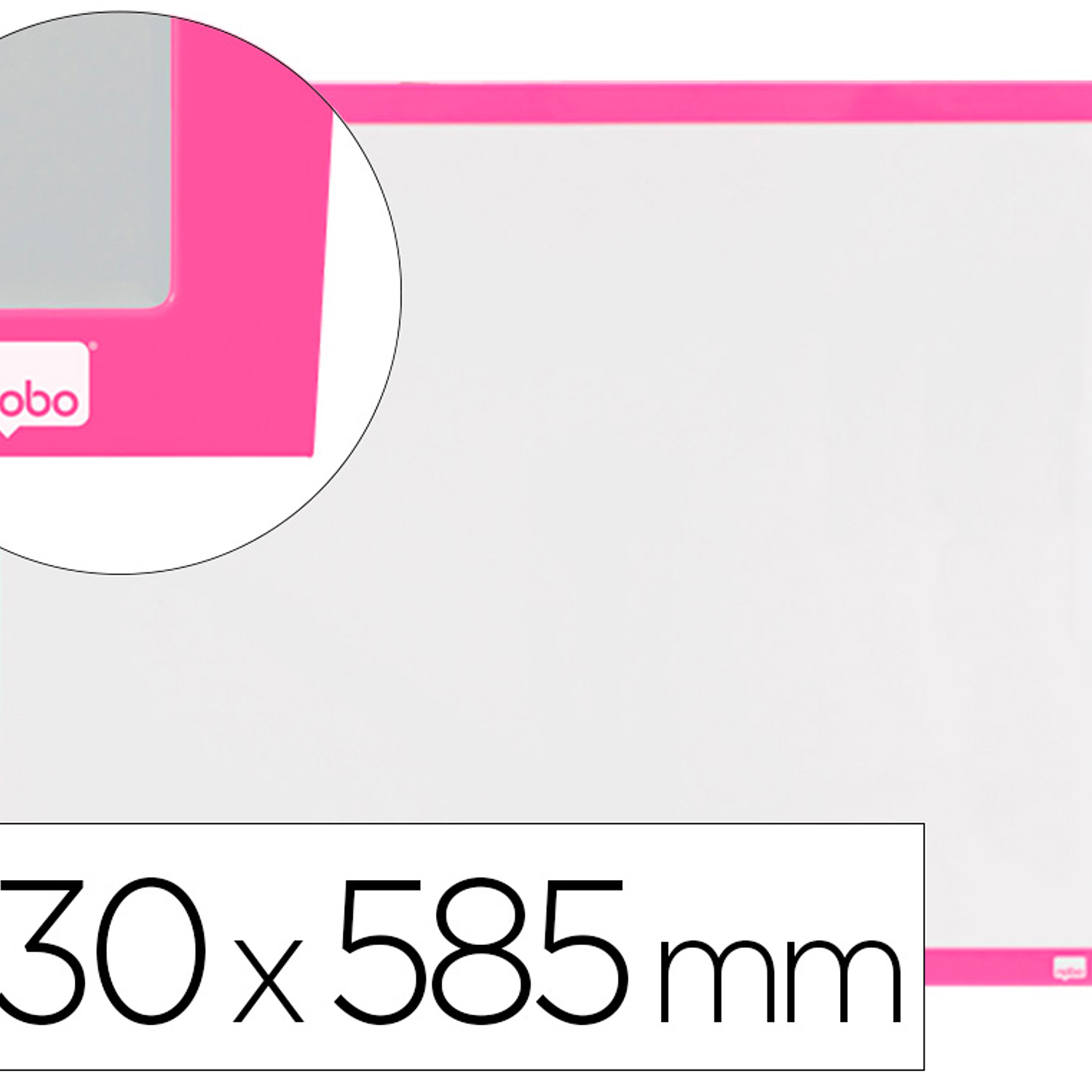 Quadro branco nobo magnetico moldura fucsia 430x585 mm 5