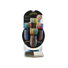 Roller pentel k110 dual metallic expositor com 8 duzias e 12 cores sortidas