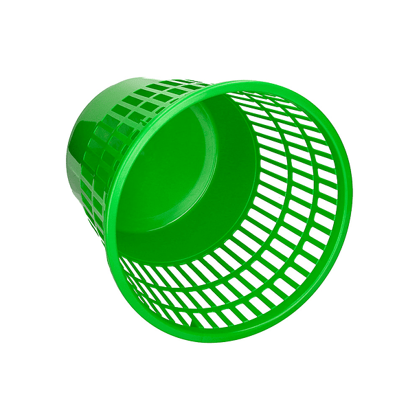 Cesto de papeis q-connect em plastico 15 litros cor verde 285x290 mm 1