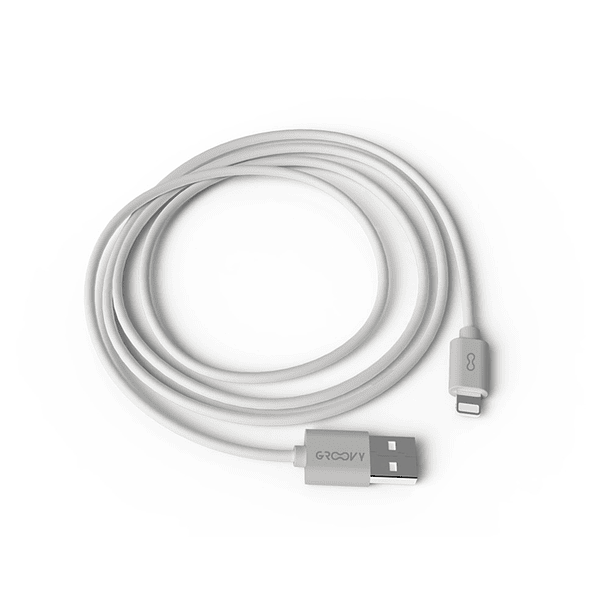 Cabo groovy usb 2.0 a apple lightning comprimento 1 metro cor branco 2