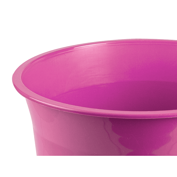 Cesto de papeis em plastico liderpapel ecouse 100% reciclado rosa opaco 13 litros 275x285 mm 4