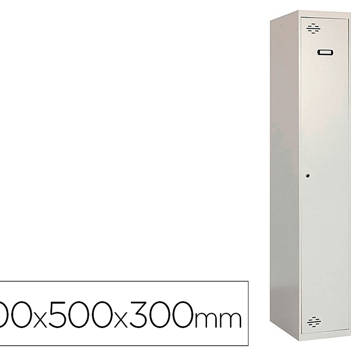 Cacifo metalico simonlocker 1 porta com fechadura respiro e caixilho para etiquetas cinza/cinza 1800x500x300 mm 1