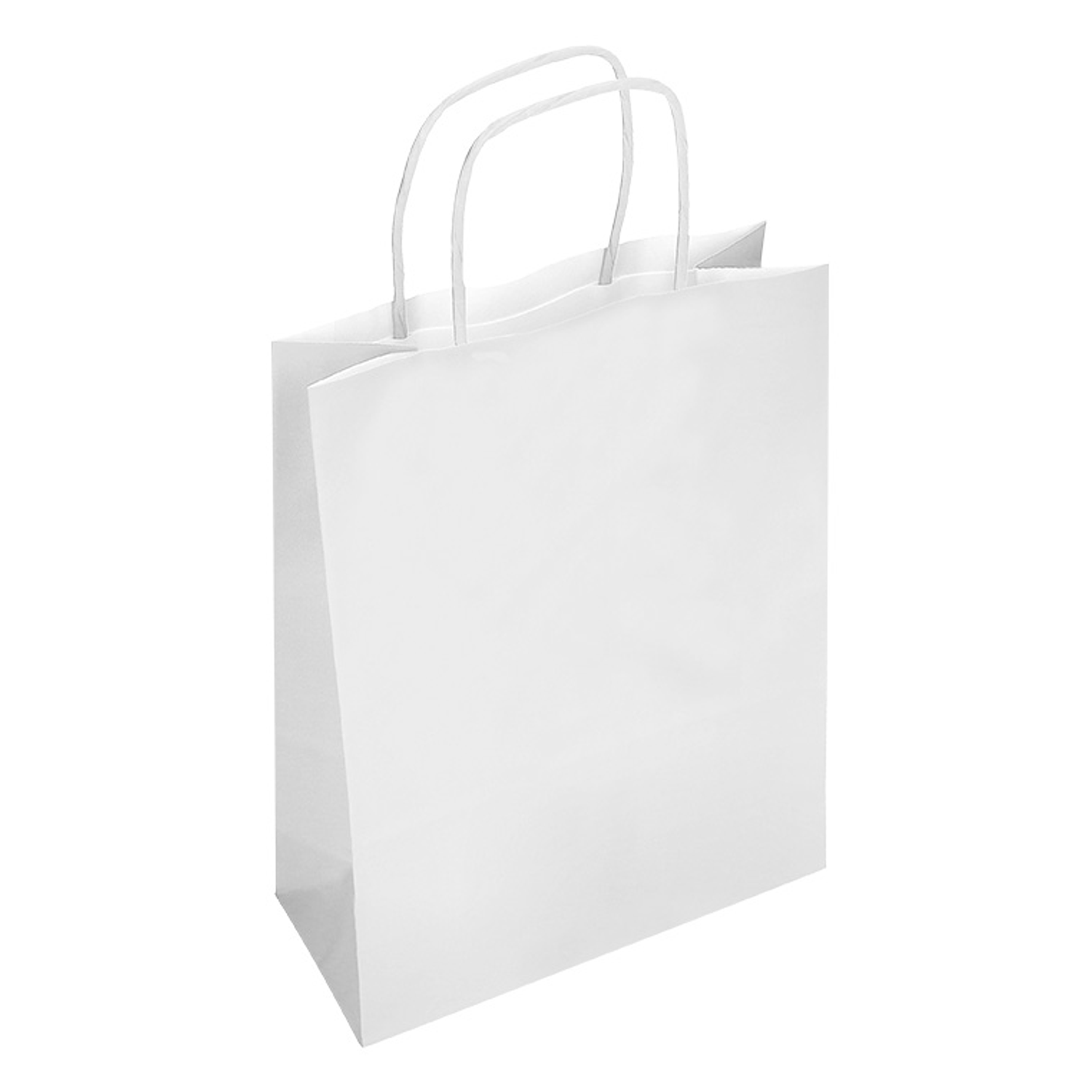 Bolsa de papel q-connect celulose branco l com asa retorcida 320x400x14 mm 4