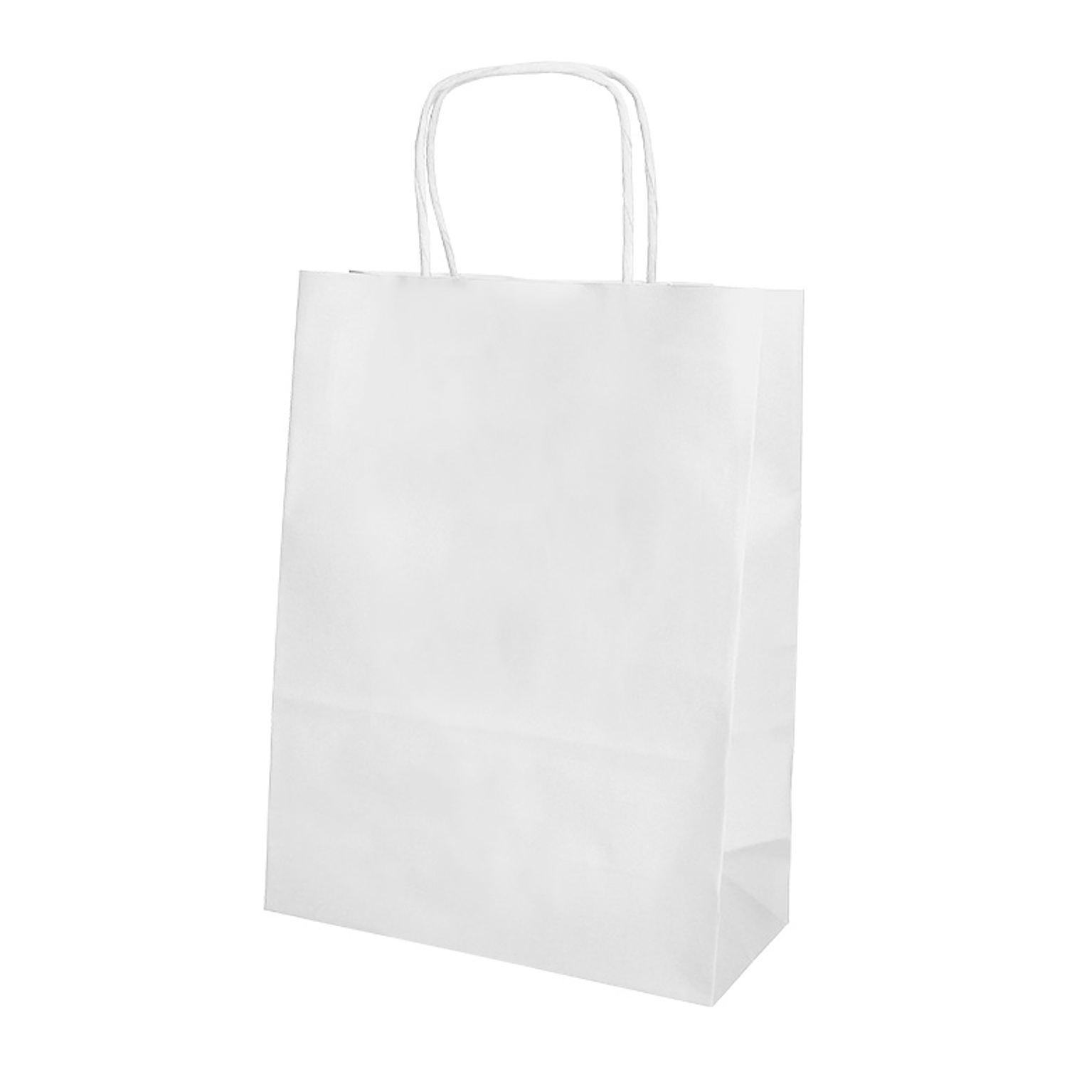 Bolsa de papel q-connect celulose branco l com asa retorcida 320x400x14 mm 6