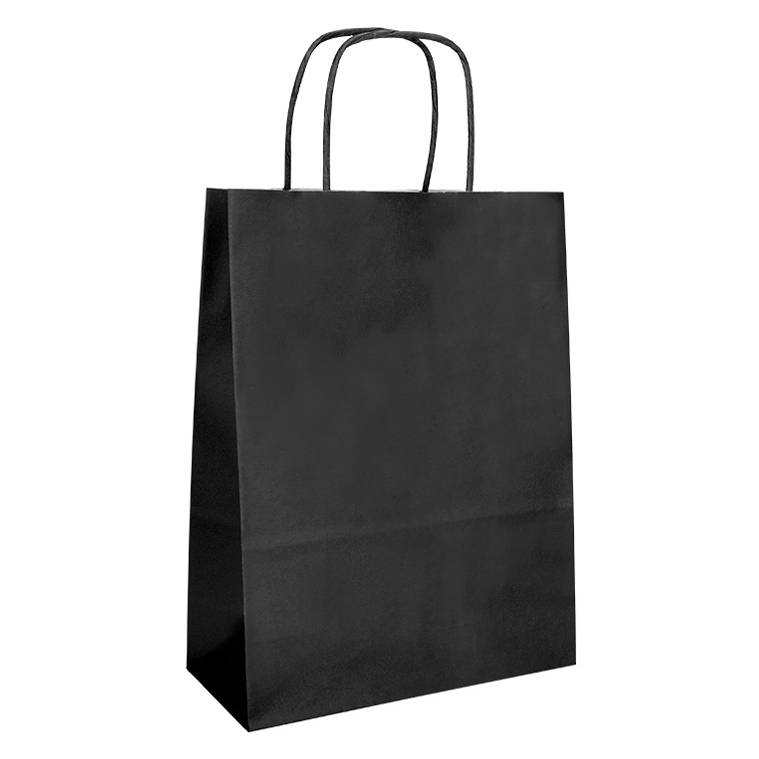 Bolsa de papel q-connect celulose preto m com asa retorcida 270x370x12 mm 2