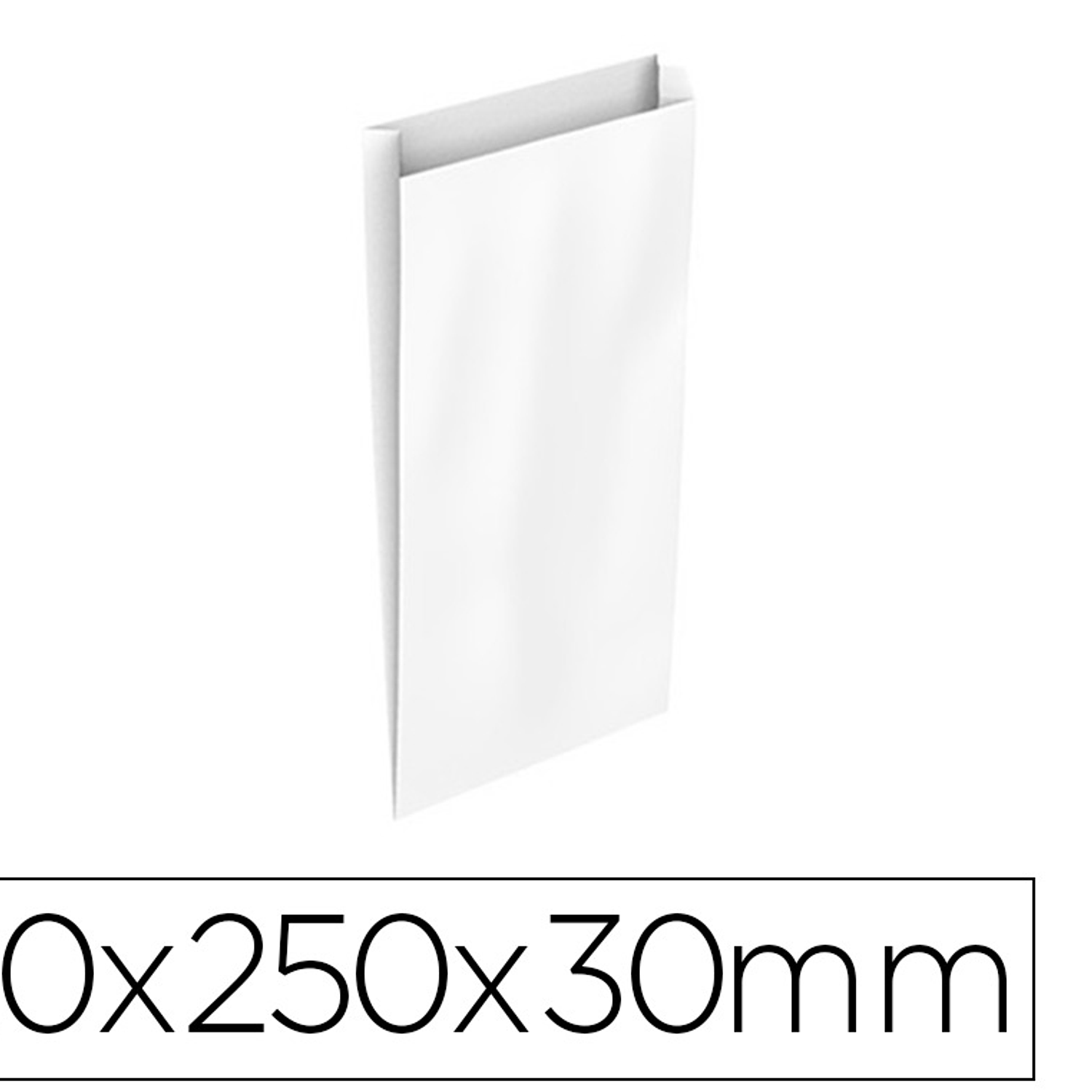 Envelope basika celulose branco com fole xs 120x250x30 mm pack de 25 unidades 1