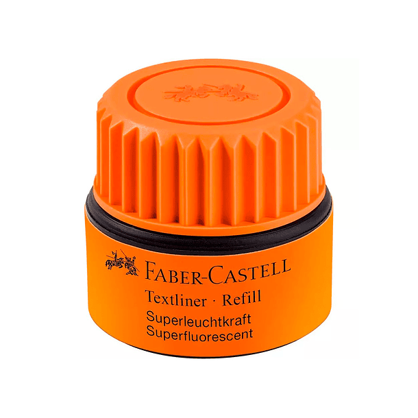 Tinta marcador faber castell fluorescente 1549 com sistema capilar cor laranja frasco de 30 ml 2